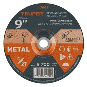 Disco para desbaste de metal tipo 27 de 9" Código: 10667