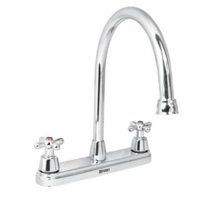 Mezcladora fregadero manerales cruceta acero inox. aqua Código: 49686