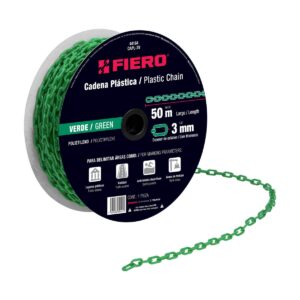 Cadena de plastico de 3mm verde Código: 44164