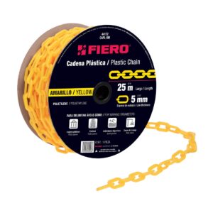 Cadena de plastico de 5mm amarilla Código: 44172