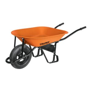 Carretilla 4.5 ft llanta neumatica reforzada naranja Código: 11740