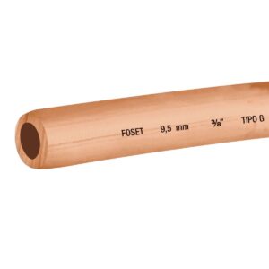 Tubo de cobre flexible 3/8" rollo de 15 metros Código: 48157
