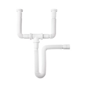 Cespol flexible doble para fregadero 1-1/2" Código: 45319