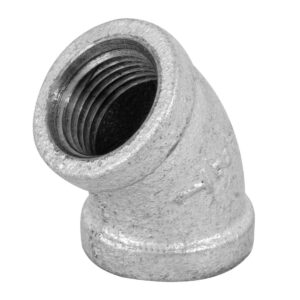 Codo 45° galvanizado 13 mm 1/2" Código: 47539
