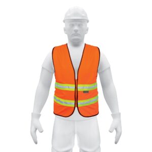 Chaleco de seguridad con cierre naranja Código: 13473