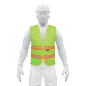 Chaleco de seguridad con cierre verde Código: 13474