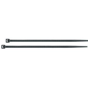 Cincho plastico 50 lb 25 cm negro bolsa con 50 pzas Código: 44327