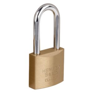 Candado de laton 40mm gancho largo hermex basic Código: 23517