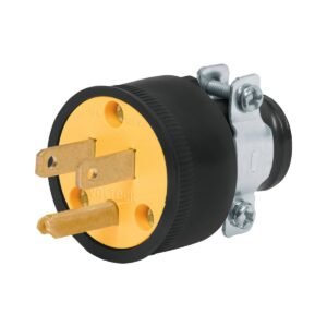 Clavija industrial reforzada 2 polos 3 hilos 15a 125v Código: 46207
