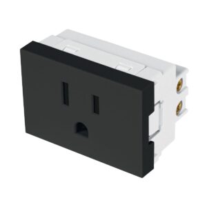 Contacto aterrizado negro de 1.5 modulos linea lisboa Código: 47881