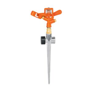 Aspersor metalico dos vias estaca metalica de 11" Código: 10330