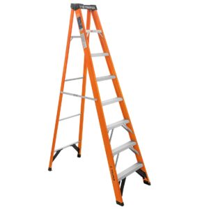 Escalera de tijera tipo ll 7 peldaños fibra de vidrio Código: 100227