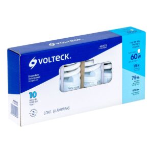 Foco 15 w espiral mini t2 6 piezas en caja Código: 46825