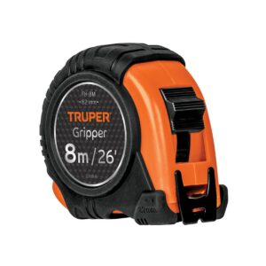 Flexometro gripper contra impacto 8 m cinta 1" Código: 14579
