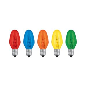 Focos incandescentes de colores base e12 7.5 watts x pza Código: 46822