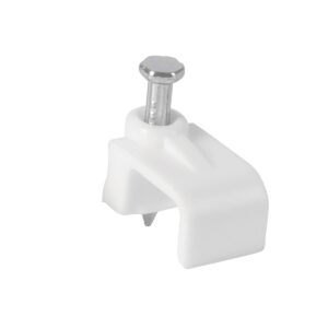 Grapa blanca plano 6x9.5mm bolsa Código: 43046