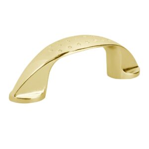 Jaladera laton brillante estilo domino 64 mm Código: 43622