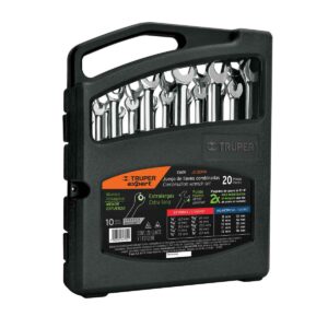 Juego de llaves combinadas 20 piezas pulidas en maletin Código: 13691