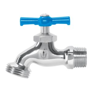 Llave para manguera de laton cromado 130 gr entrada 1/2" Código: 49084