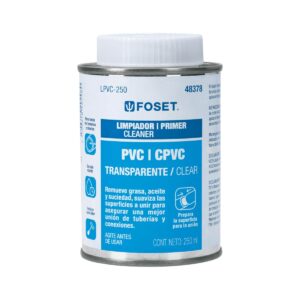 Limpiador para pvc y cpvc en lata 250ml foset Código: 48378