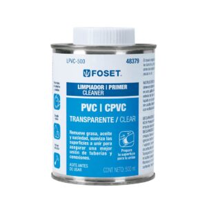 Limpiador para pvc y cpvc en lata 500ml foset Código: 48379