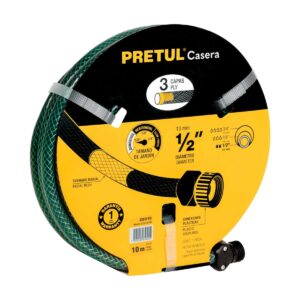 Manguera 1/2" reforzada 3 capas 10 m pretul Código: 25016