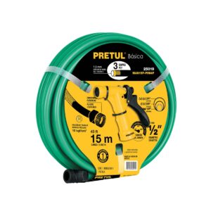Manguera 15m pretul con pistola plastica en pallet Código: 25019