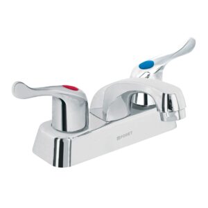 Mezcladora plastico lavabo cuello corto manerales palanca Código: 45511