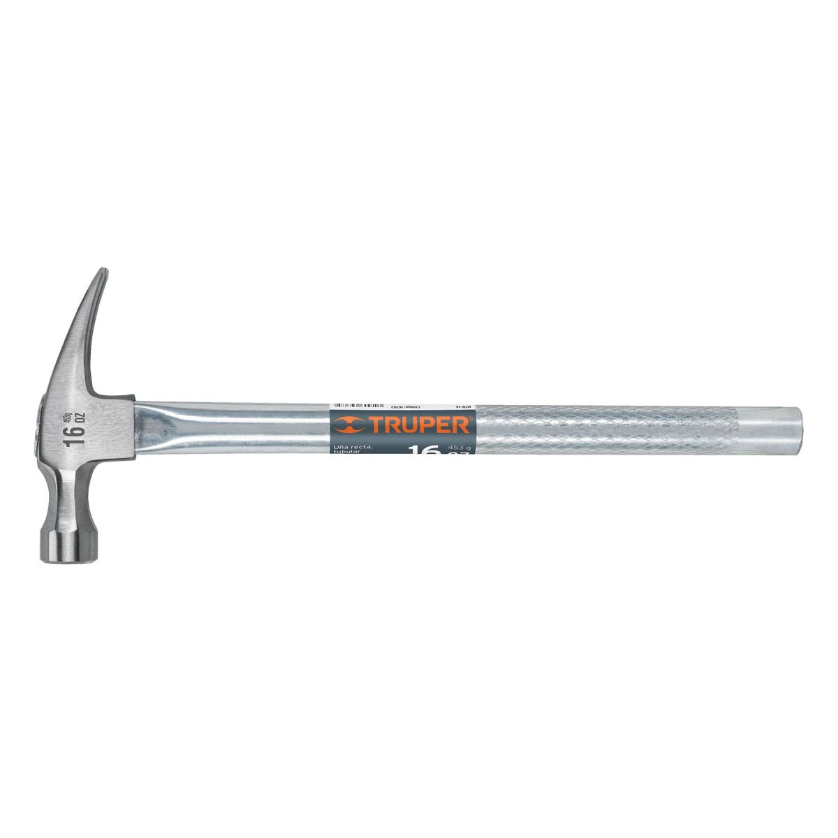 Martillo uña recta 16 oz mango tubular Código: 16702 - Job Ferreterias