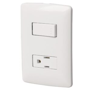 Placa armada contacto e interruptor linea italiana blanco Código: 46455