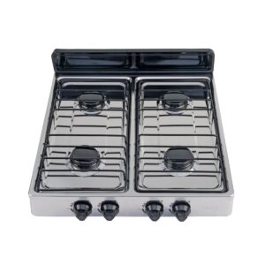 Parrilla de gas de sobreponer 4 quemadores inox foset Código: 48235