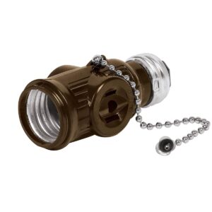 Portalampara de baquelita cadena y doble contacto voltech Código: 46512