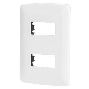 Placa 2 modulos de abs linea italiana color blanco Código: 48133