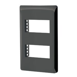 Placa negra de 2 ventanas 1 modulo linea lisboa Código: 47870