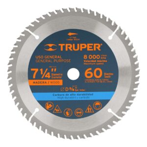 Sierra circular para madera 7- 1/4" 60 dientes centro 5/8" Código: 18324