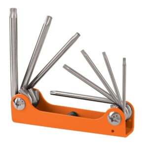 Juego de llaves torx 8 piezas tipo navaja cuerpo lamina Código: 15569